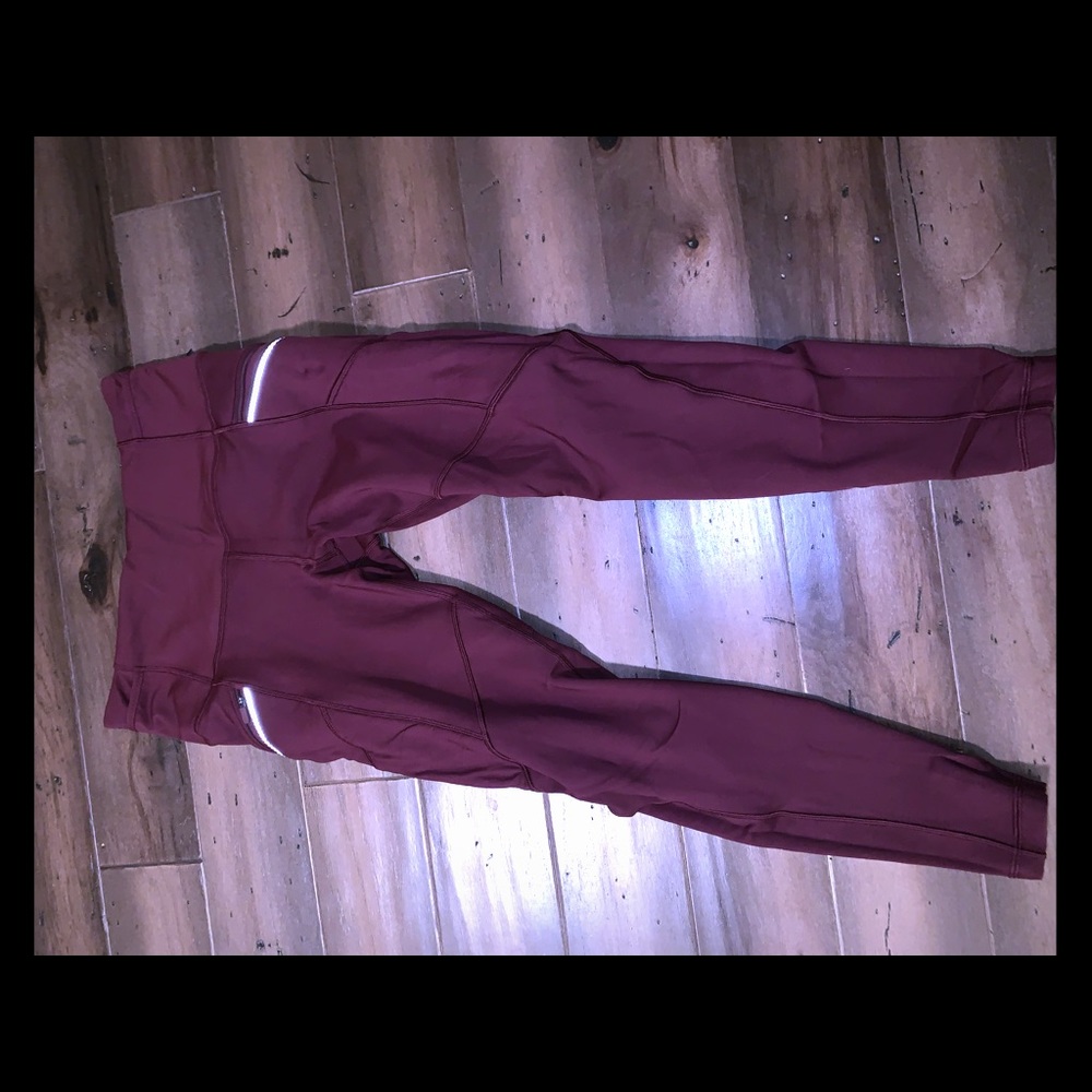Lululemon fleece lined leggings with zipper pocket